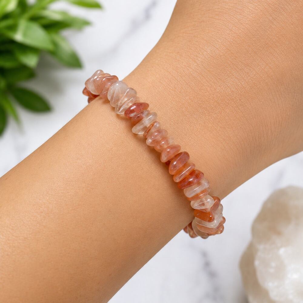 Red Aventurine Chip Bracelet